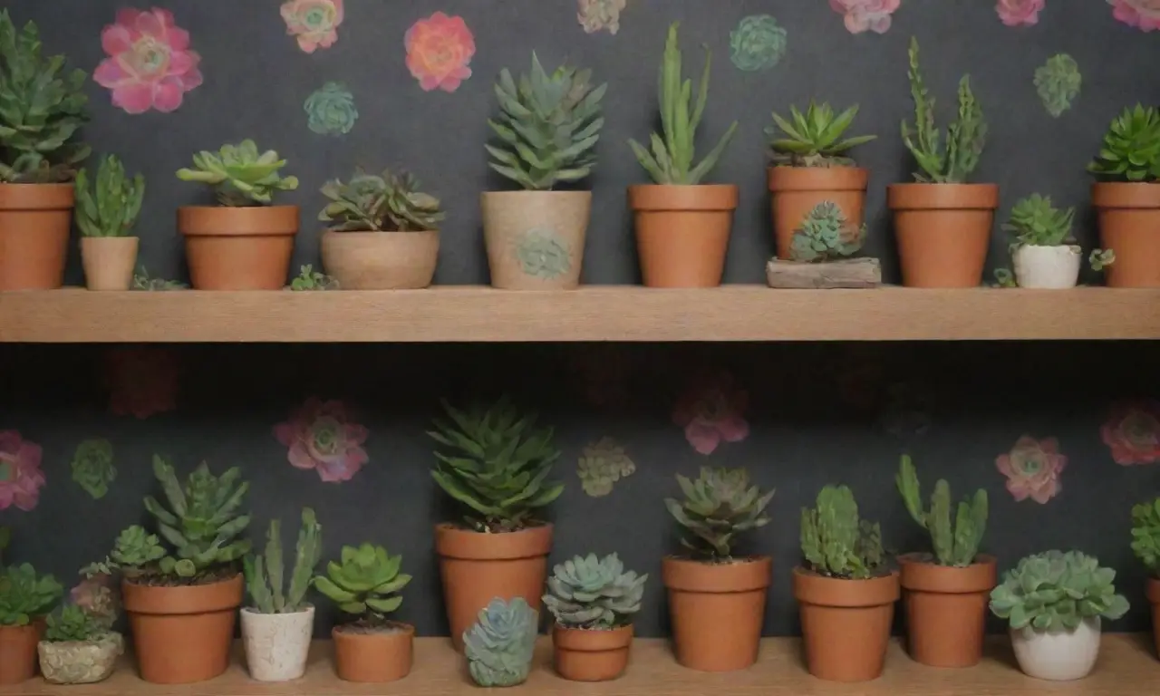 The wallpaper showcases vibrant succulents and icons to promote sustainability and environmental awareness