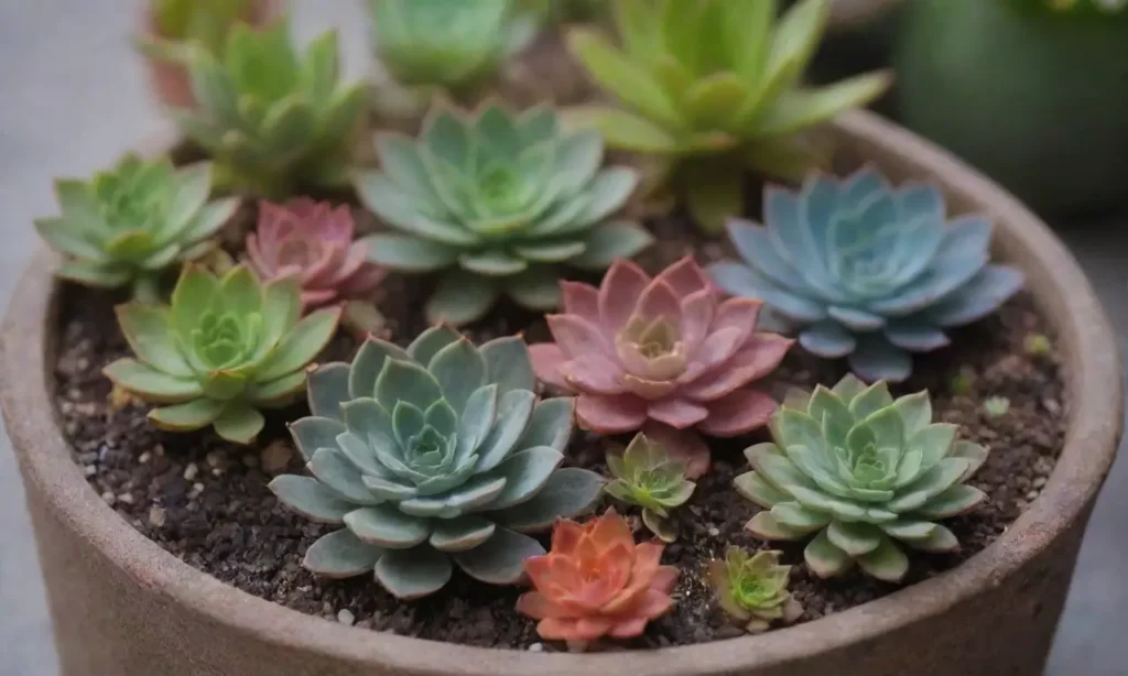 Charming colorful succulents in creative arrangements