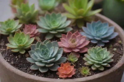 Charming colorful succulents in creative arrangements