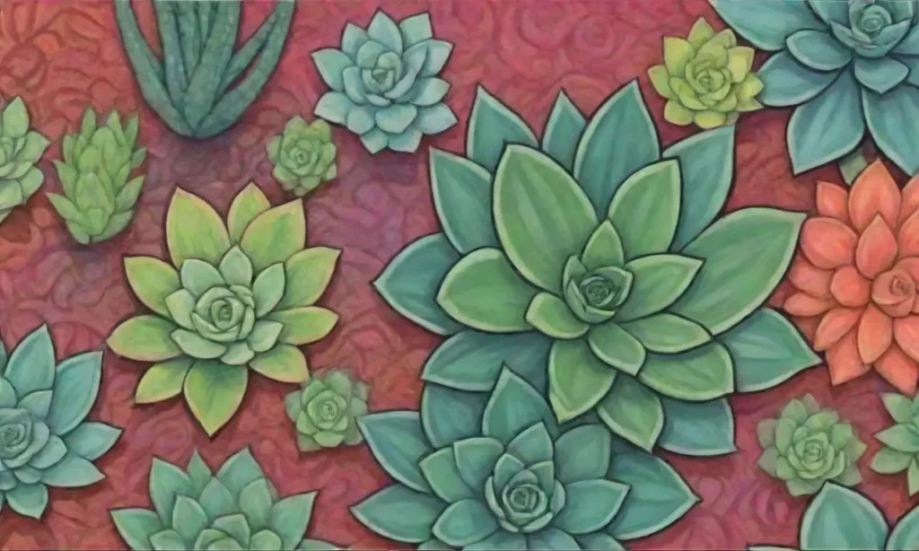 A vibrant wallpaper of succulent close-ups inspires admiration