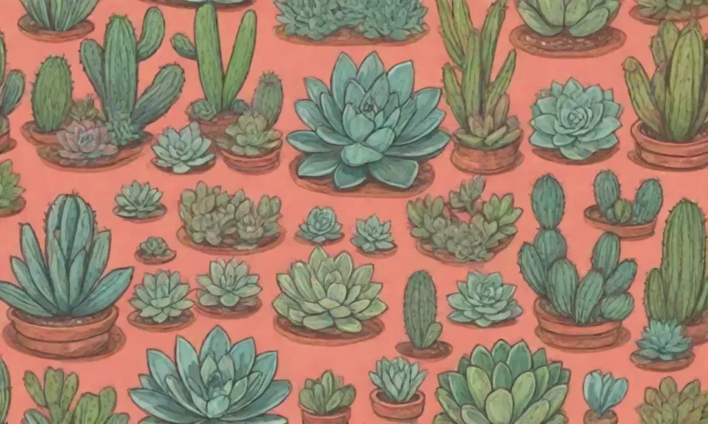 A colorful wallpaper of succulents symbolizes environmental values