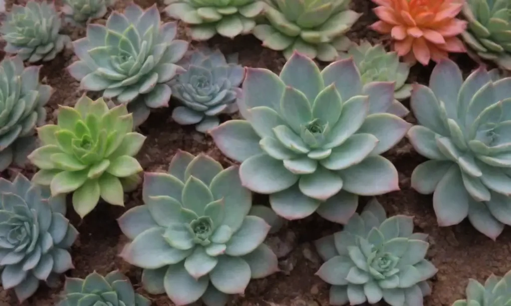 Vibrant succulents offer diverse shapes