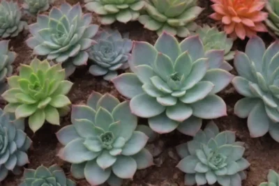 Vibrant succulents offer diverse shapes