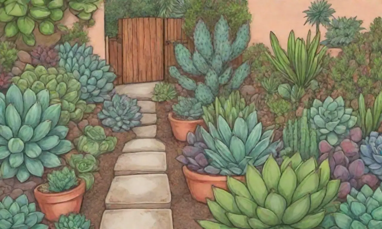 A vibrant succulent wallpaper enhances entryways and inspires sustainable garden design