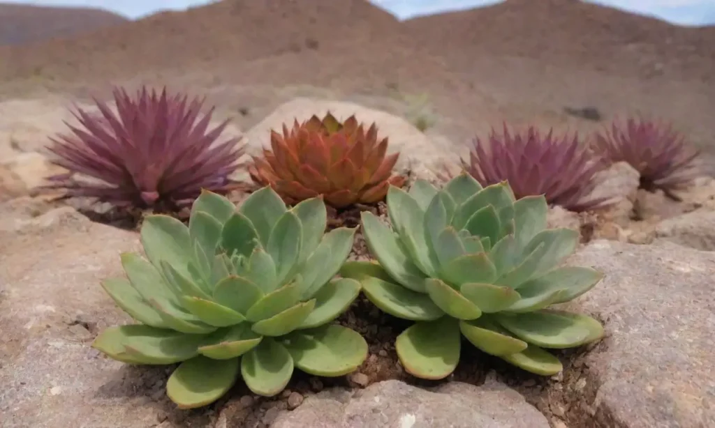 Colorful succulents embody ancient landscapes and adaptations in a culturally significant ecological balance