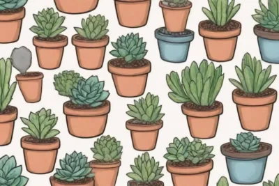 Gardening with colorful succulents and friendly sharing