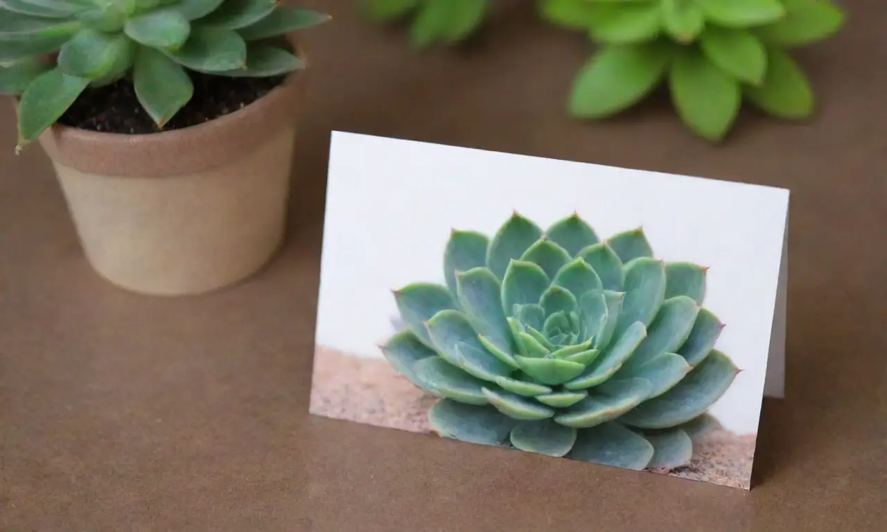 Eco-friendly succulent-themed greeting cards enhance special occasions