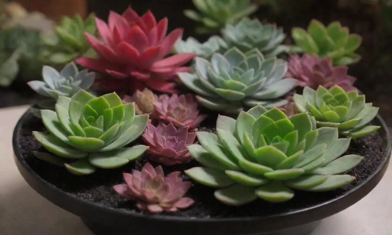 Stylish design with vibrant succulents and helpful care tips