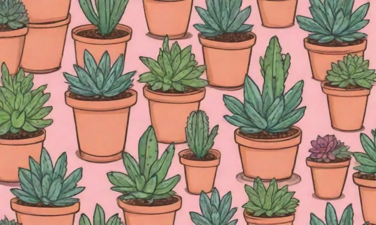 A colorful succulent wallpaper with easy care tips for beginners