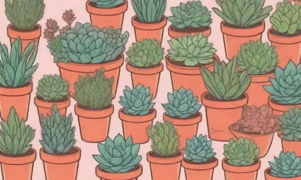 A colorful succulent wallpaper with care tips and nature motifs