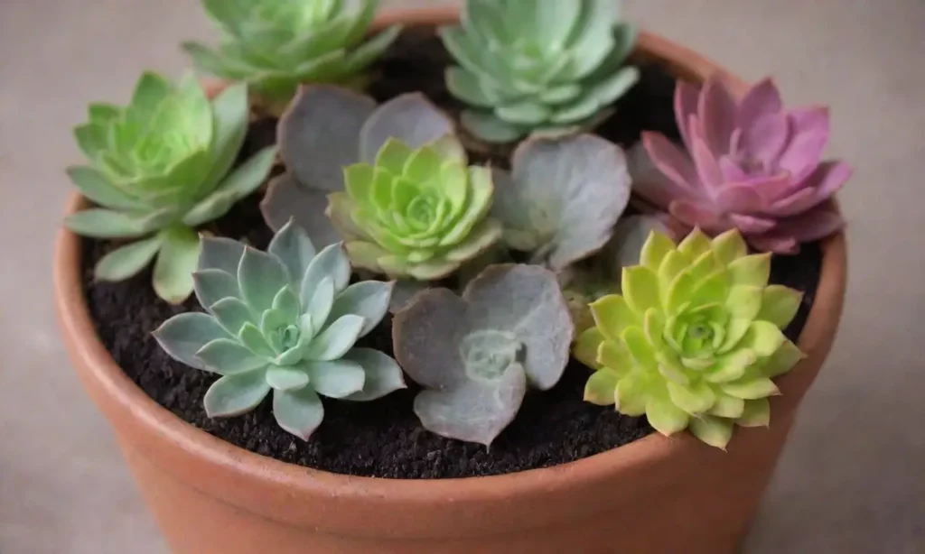 Vibrant succulents in bright pots with care tips