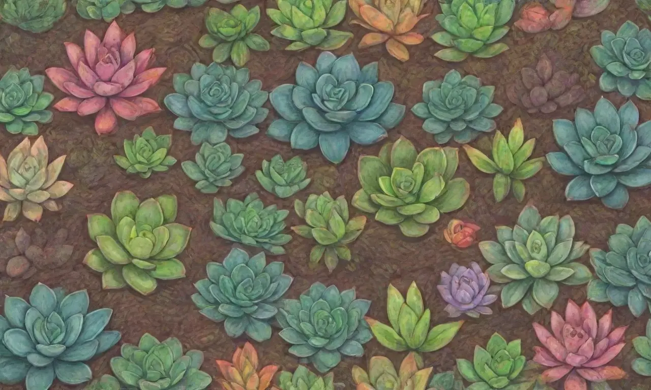 The wallpaper showcases diverse succulents and their ecological roles in extreme biomes