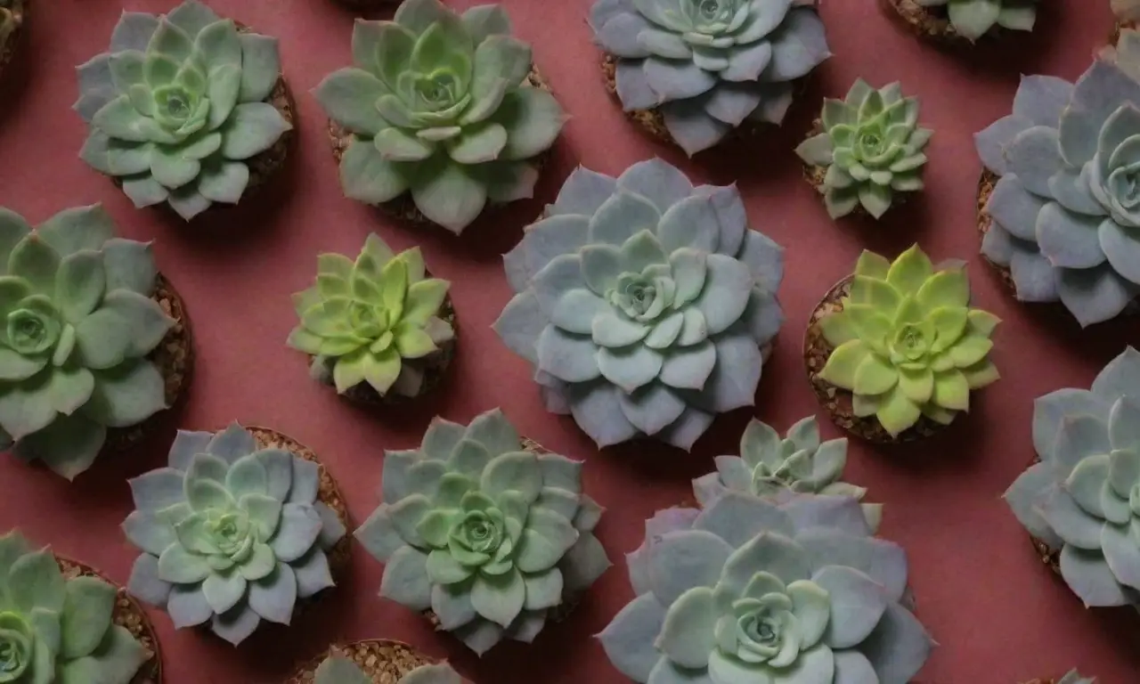 The wallpaper showcases colorful succulent plants and care tips for enthusiastic growers