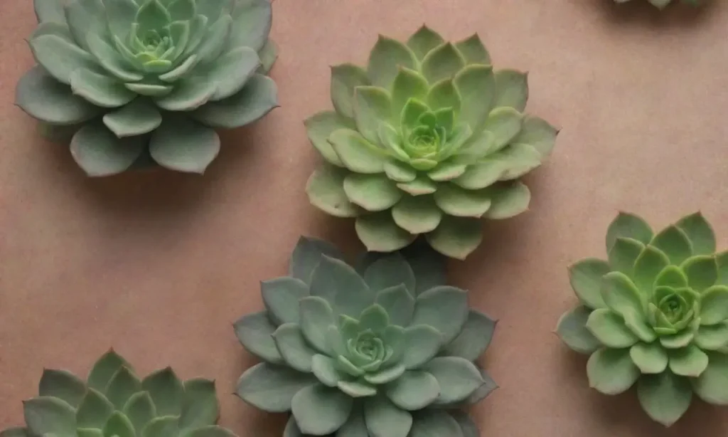 The wallpaper showcases vibrant succulents against a soft background with informative captions