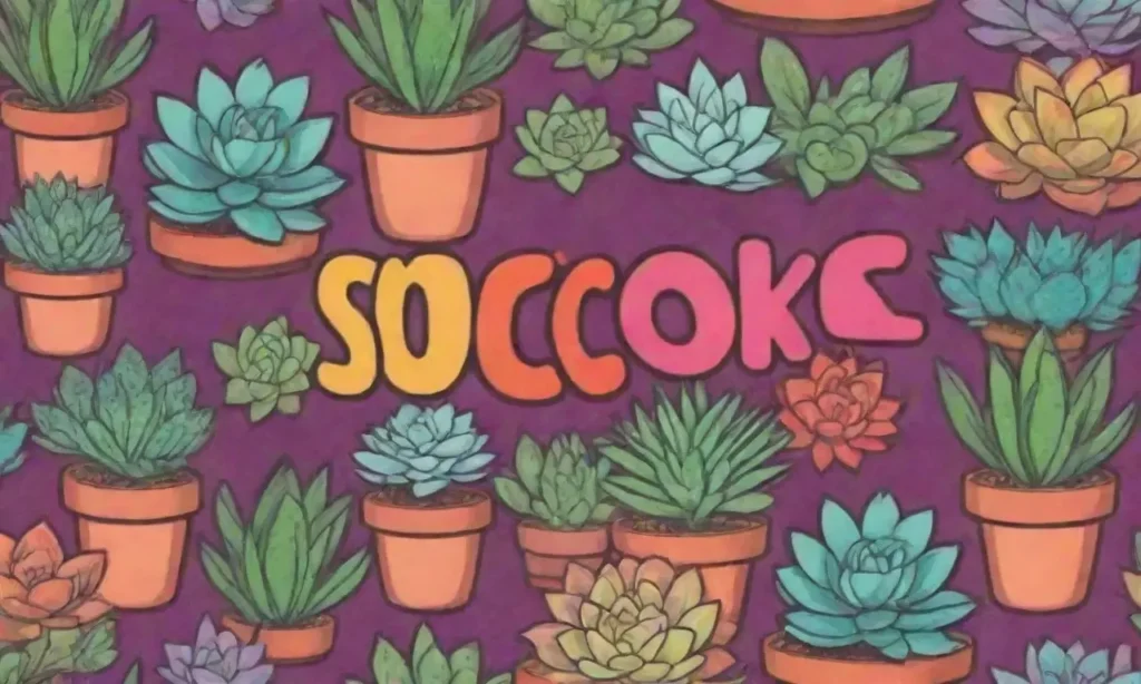 The wallpaper displays colorful succulents