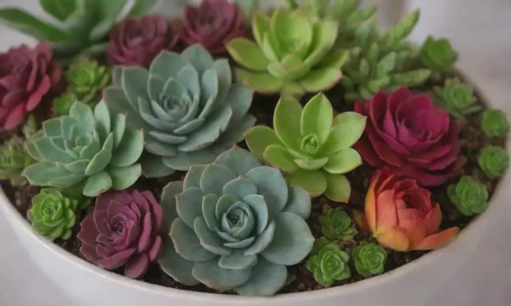 Charming succulents create an inviting