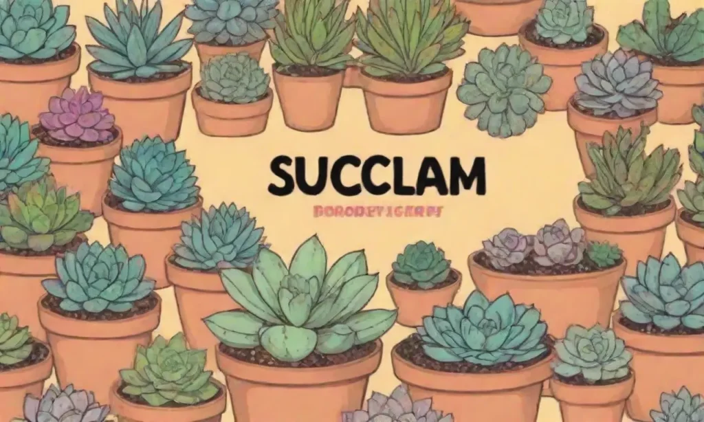 The wallpaper showcases colorful succulents with care tips and dormancy information