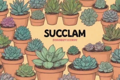 The wallpaper showcases colorful succulents with care tips and dormancy information