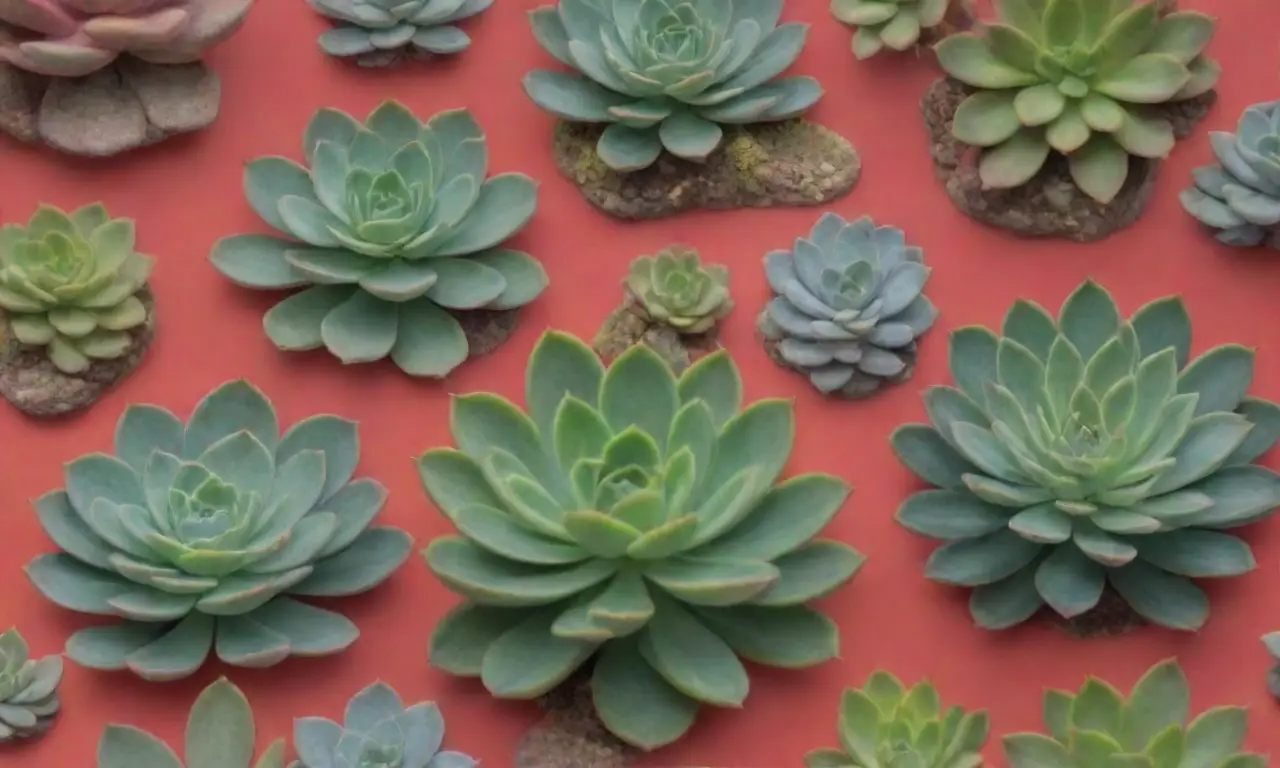 The wallpaper showcases vibrant illustrations of endangered succulent plants and conservation messages