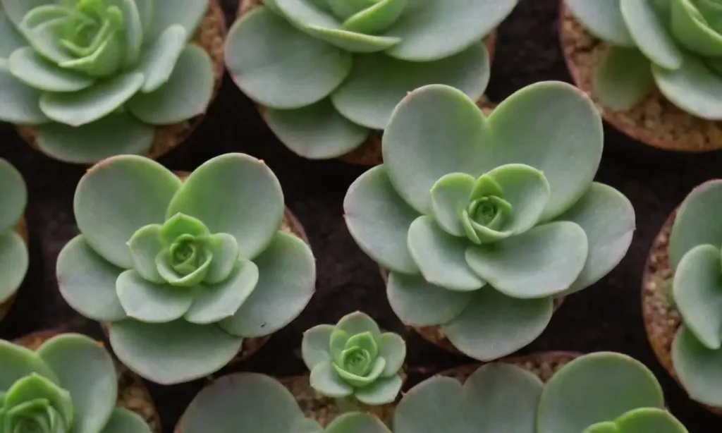 Heart-shaped leaf succulents symbolize love