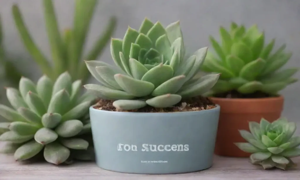 The wallpaper showcases succulents with a frosty backdrop and includes care tips and temperatures