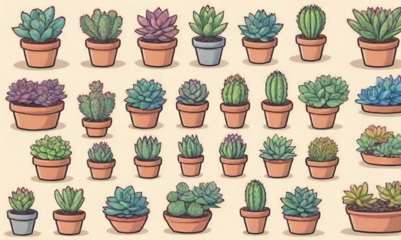 Eye-catching summaries of colorful succulents traits and growth habits