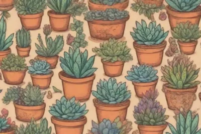 The wallpaper showcases vibrant succulents and diverse gardening themes