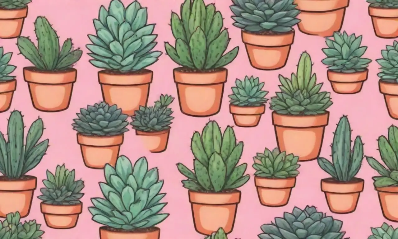 The wallpaper showcases vibrant succulents and helpful growth tips