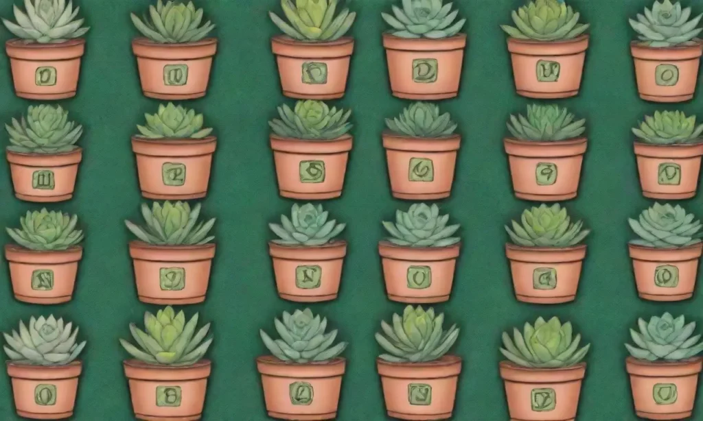 A vibrant wallpaper showcases ten rare succulents with names