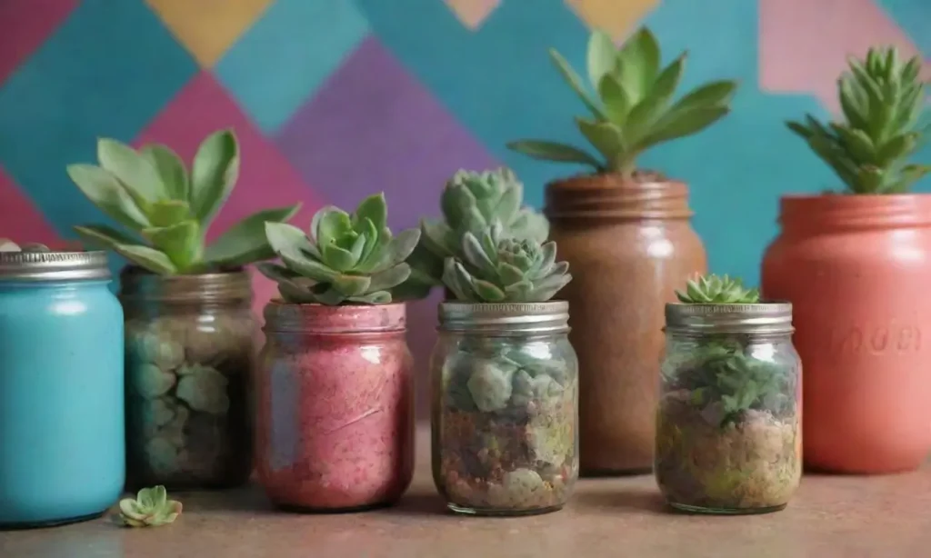 A lively wallpaper with succulents