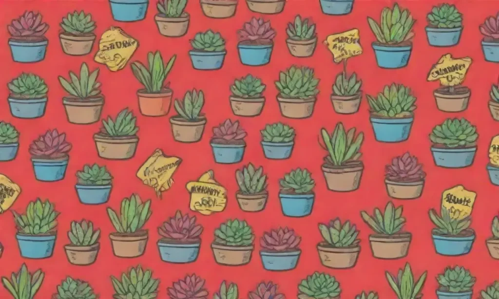 The wallpaper showcases vibrant succulents