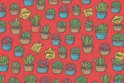 The wallpaper showcases vibrant succulents