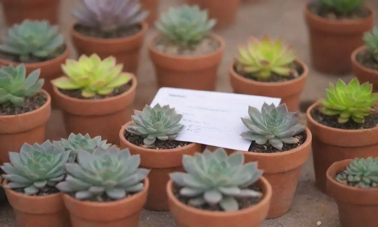 Colorful succulents and cheerful people fostering community spirit through sharing and planning