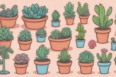 Vibrant illustrations of succulents and gardening tips create a friendly