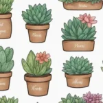 Personalized Succulent Tags as Wedding Place Cards