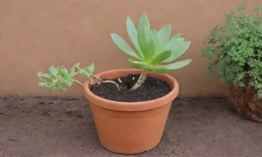 Guide to pruning and repotting a damaged succulent