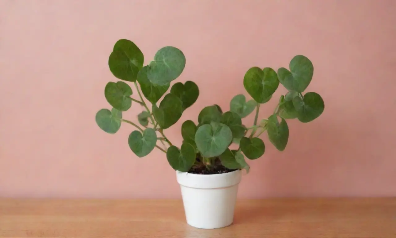 This wallpaper showcases the String of Hearts plant with care tips and vibrant images