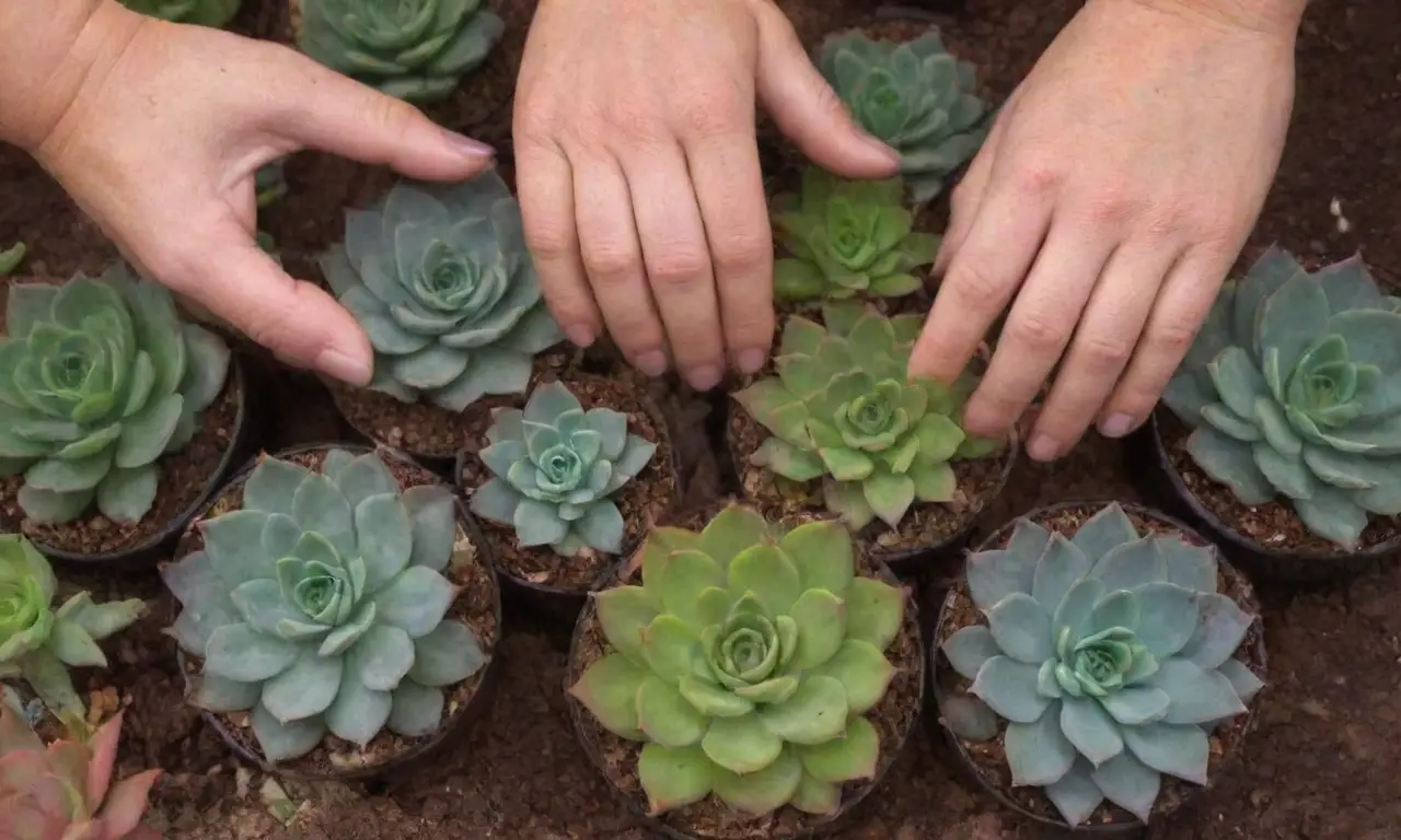 Diverse gardeners share tips and celebrate differences through colorful succulents and friendly discussions