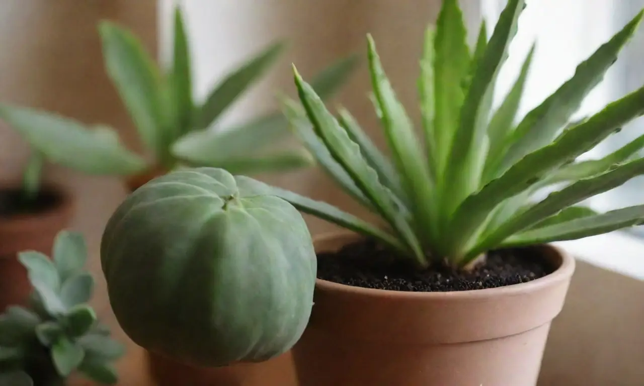 Fleshy plants improve air quality and create a calm environment