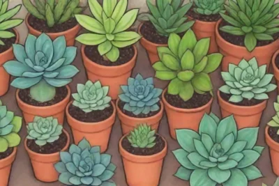 Colorful succulents and greenery promote sustainable gardening and eco-friendly practices