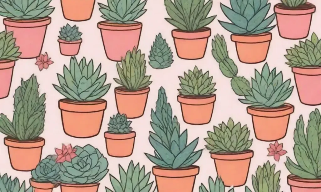 A stunning wallpaper design for 2024 with vibrant succulents and modern aesthetics