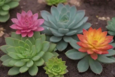 Colorful succulents thrive in rich soil through sustainable practices and biodiversity