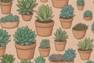 The wallpaper showcases vibrant succulents on an earthy background