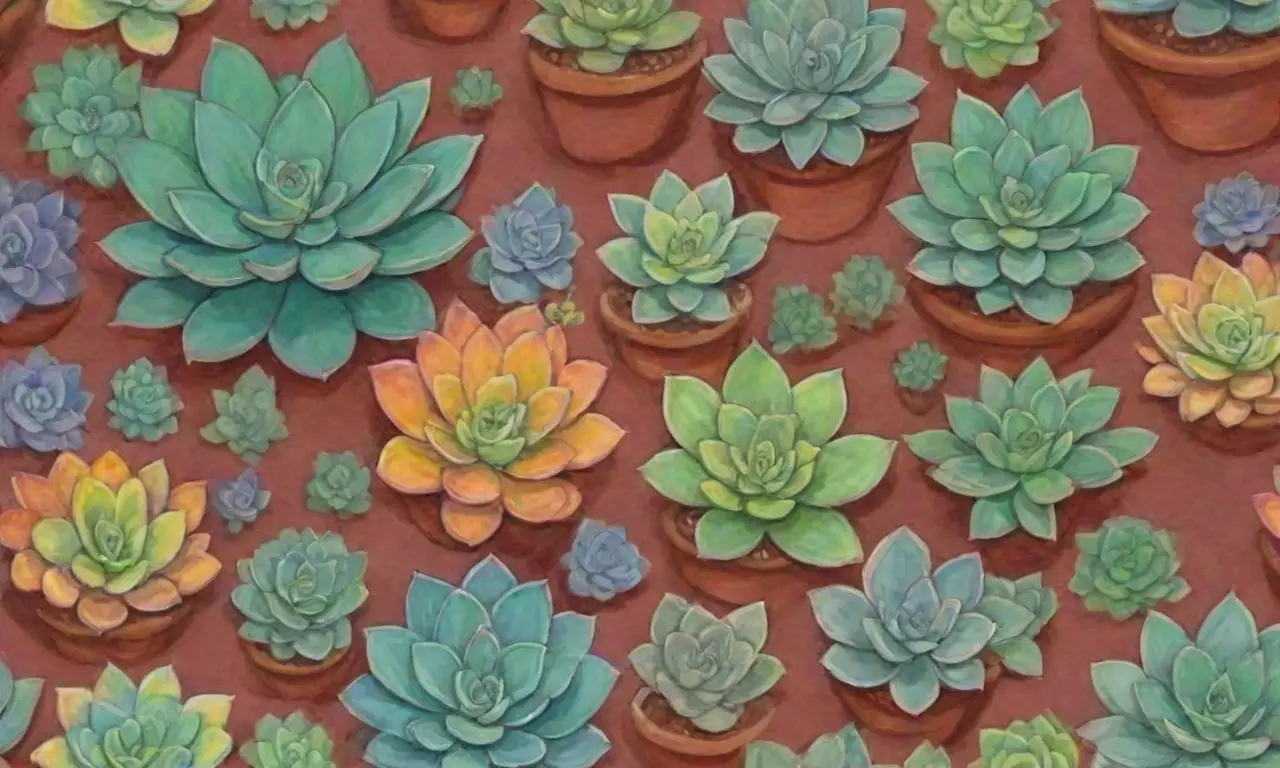 Colorful succulents symbolize resilience and inspire creativity through their diverse forms