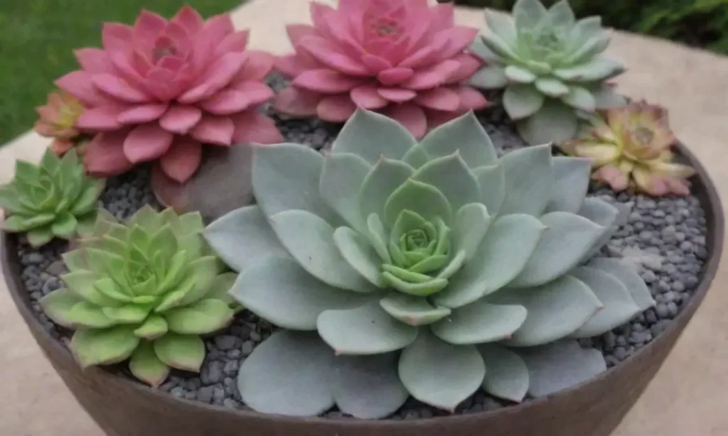 Create a stunning succulent garden with colorful arrangements in decorative pots