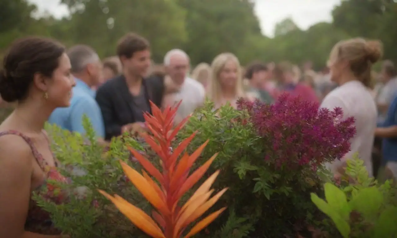 A colorful event highlights community bonding through diverse plant swaps