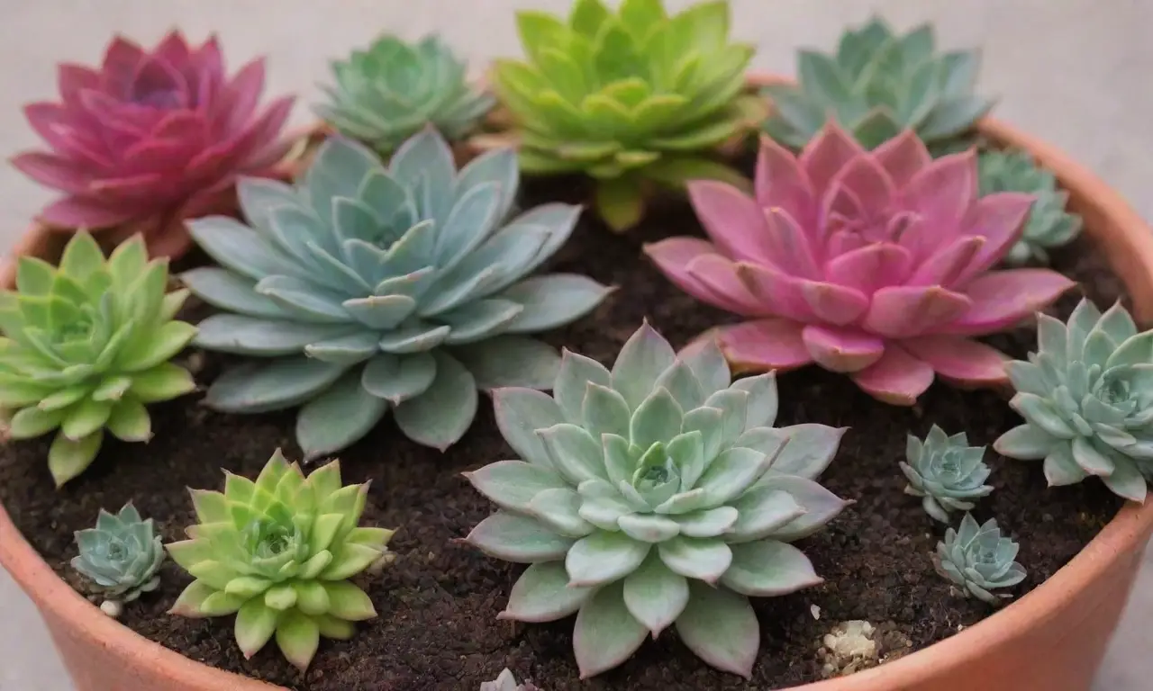 Vibrant succulents with clear care tips and eye-catching design