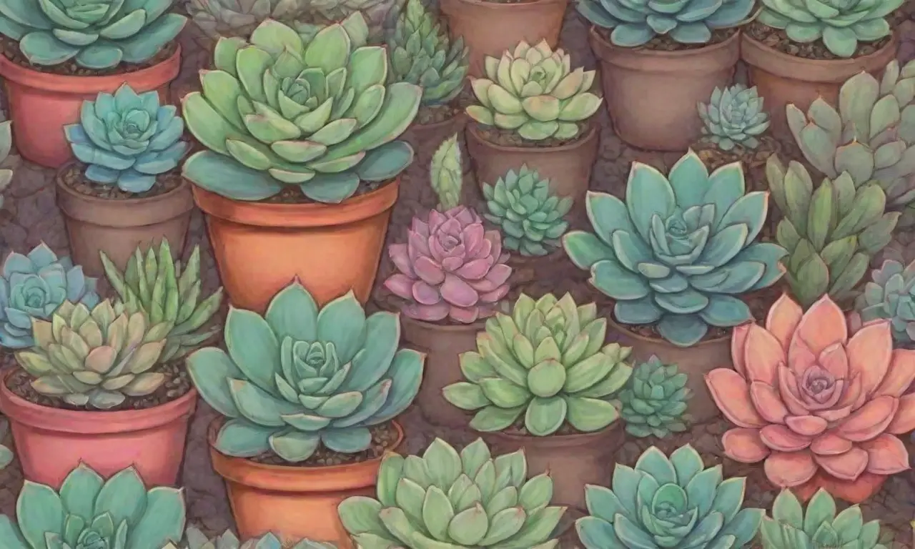 The wallpaper showcases vibrant succulents and their propagation techniques