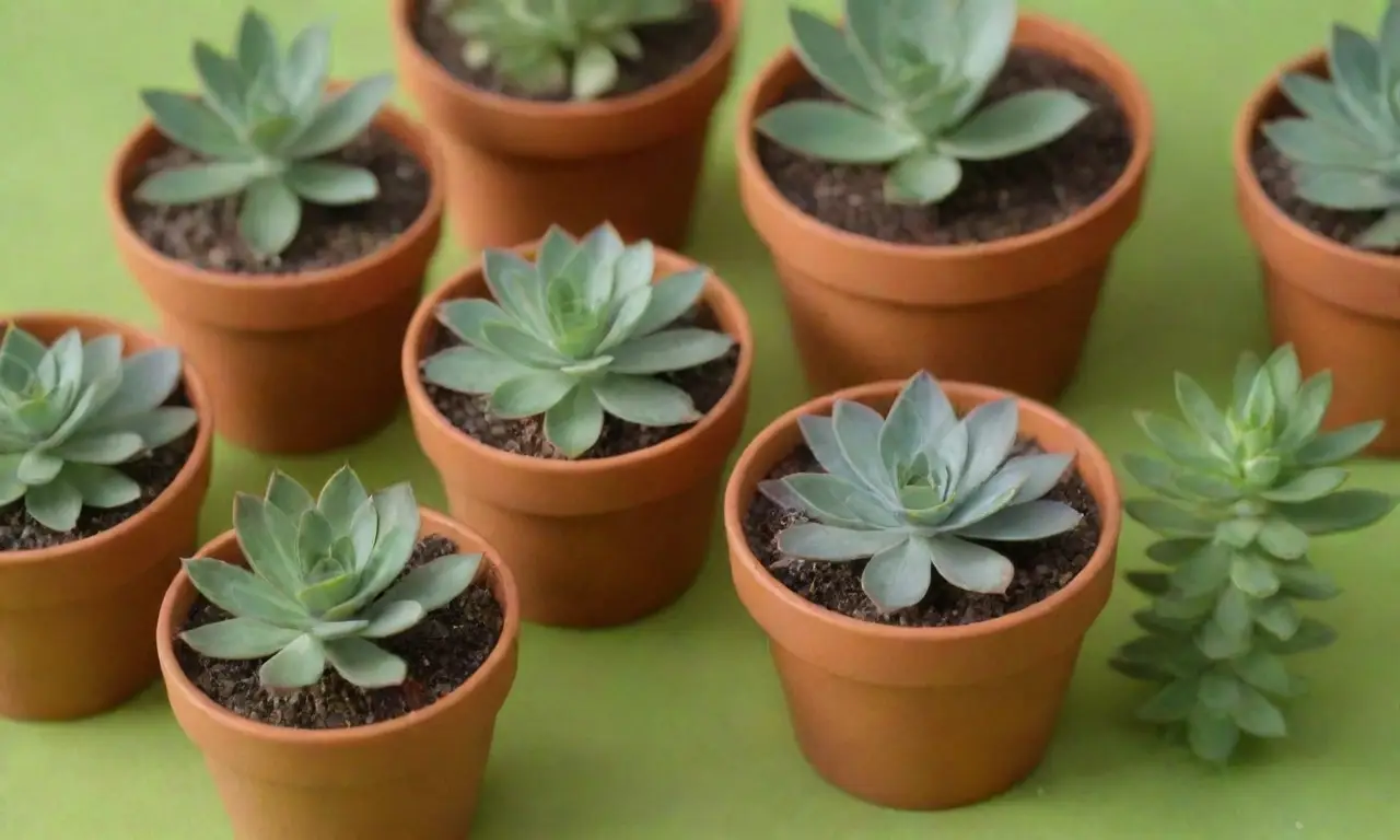 A bright green background features neem leaves, potted succulents, crossed-out pest images, and a step-by-step guide with bullet-pointed benefits and vibrant flowers