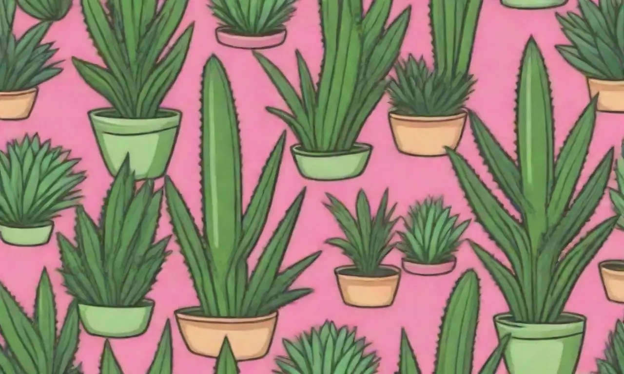 The wallpaper highlights Aloe Vera plants and their beauty-related uses